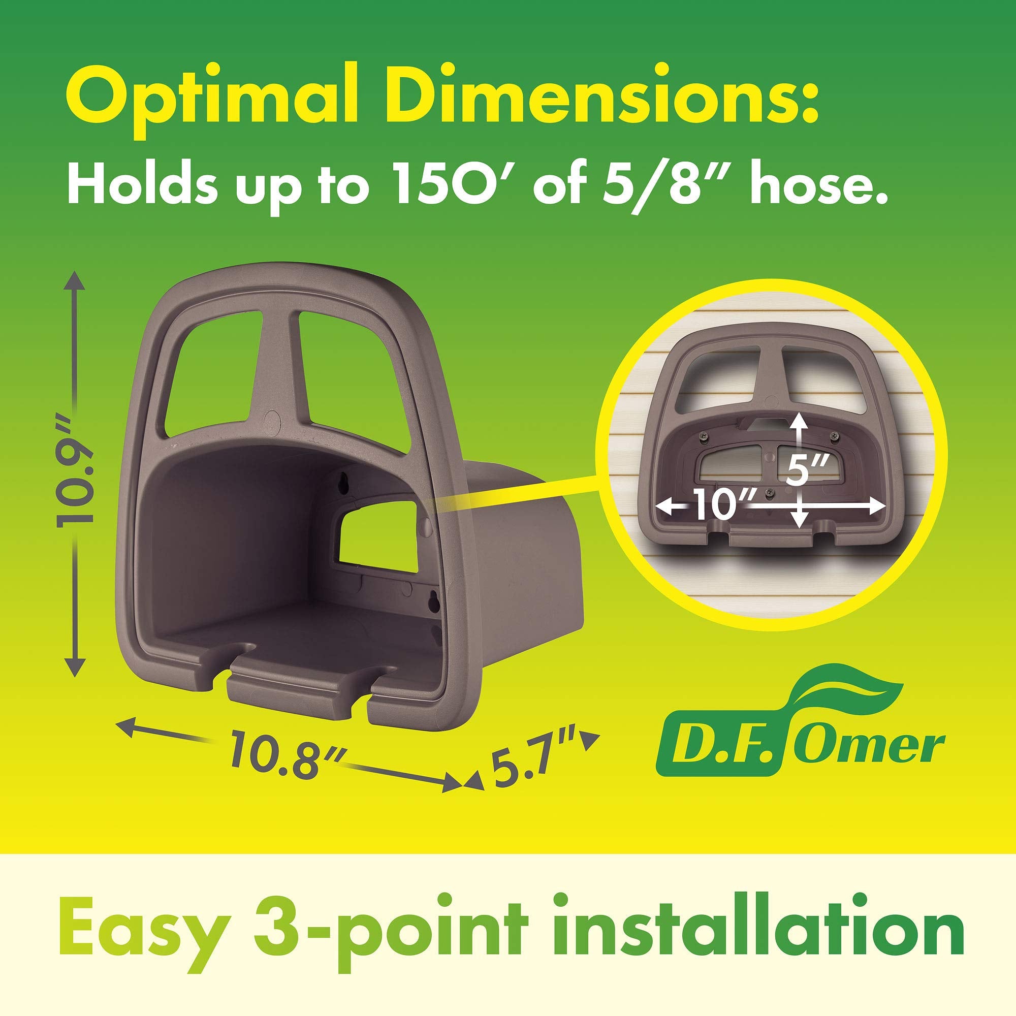 DF OMER compact 10x5x5 inch mount fits any wall.