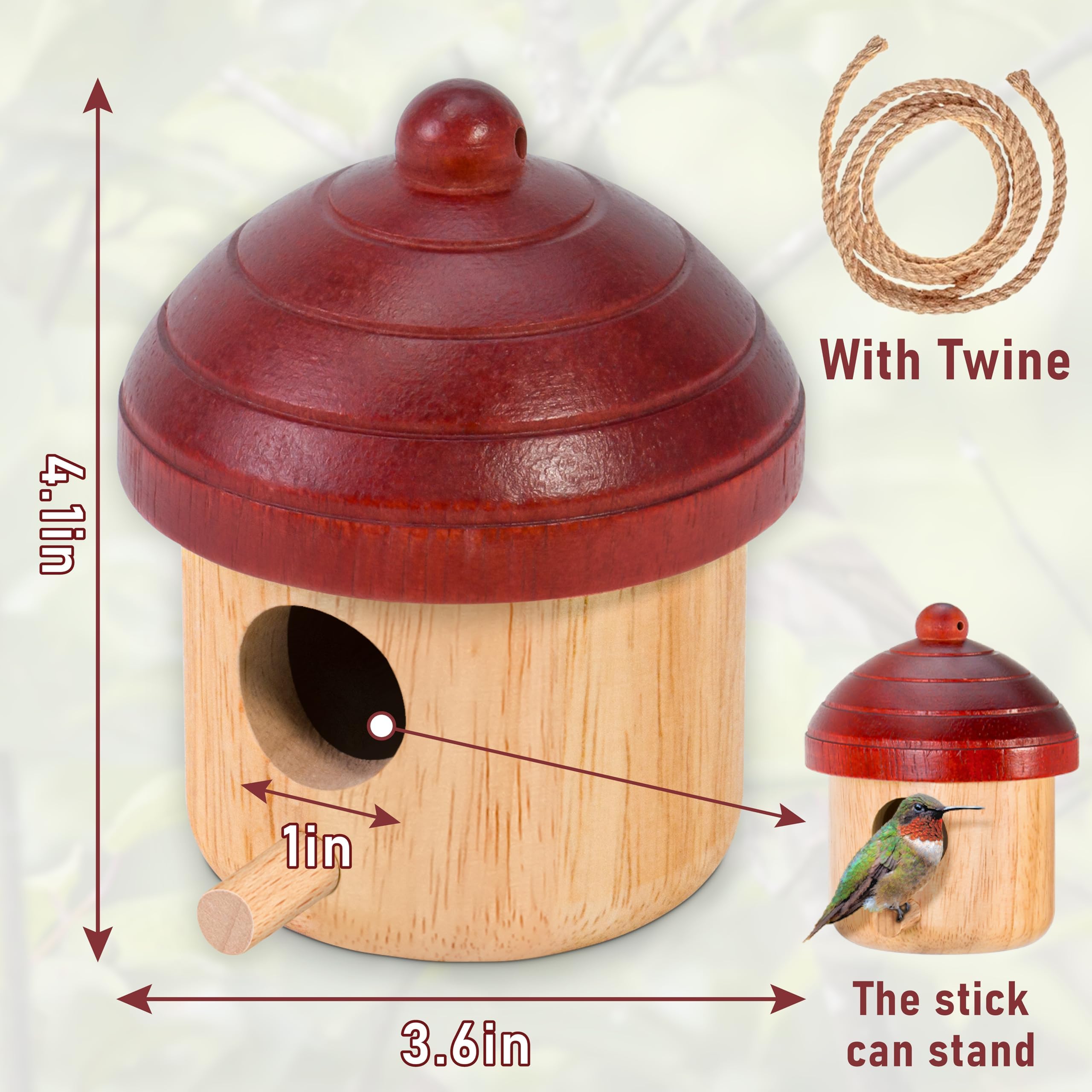 DFANG painting-ready outdoor bird houses with hemp ropes for personalized garden décor.