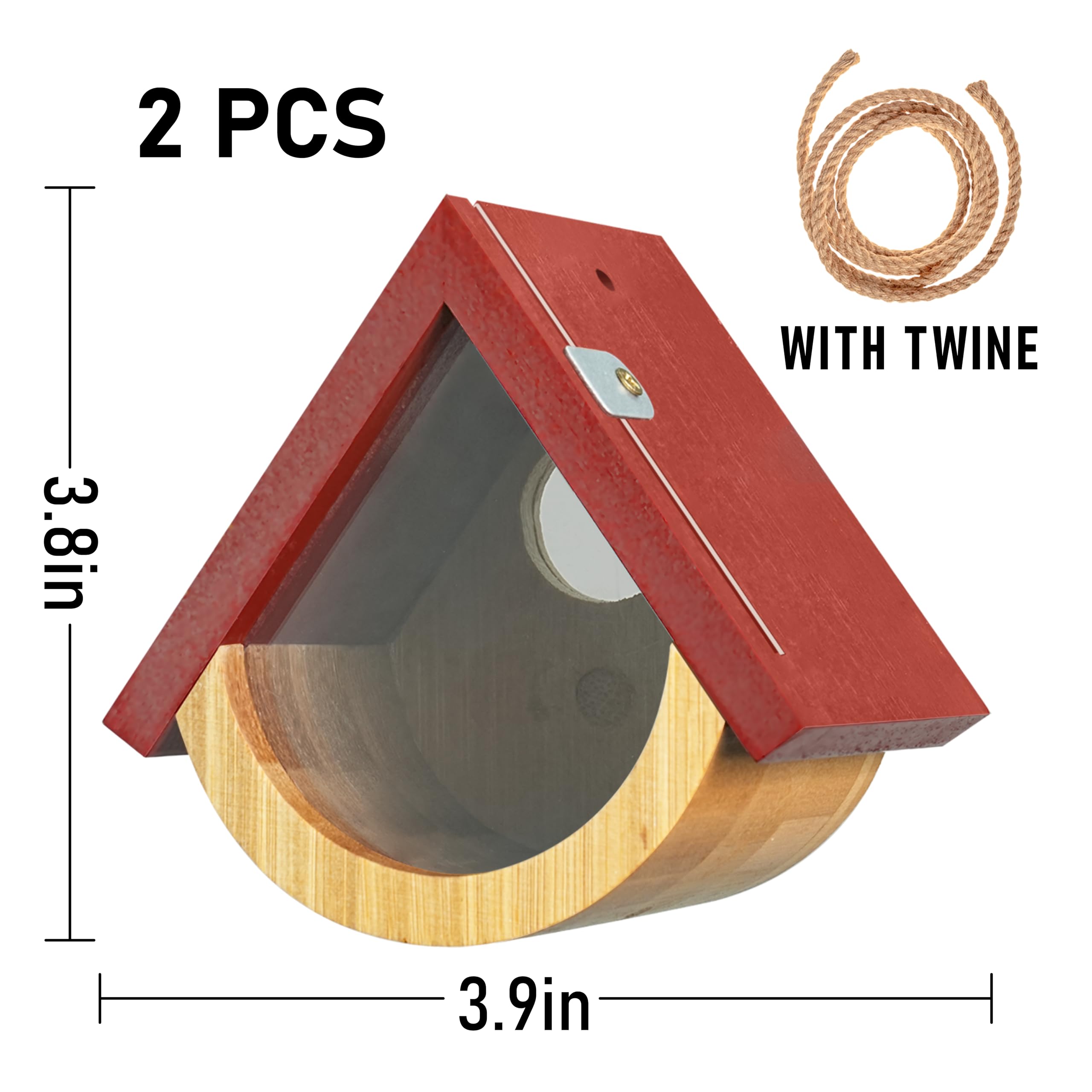 DFANG wooden hummingbird house for indoor or outdoor use on balcony, window, or garden.