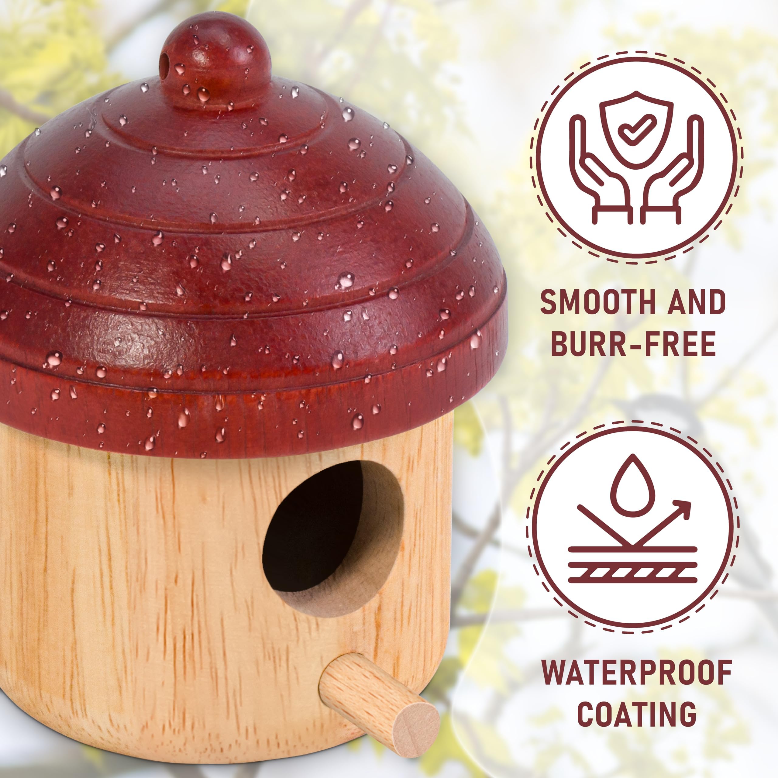 DFANG improved-design bird house with integrated hooks for durable outdoor hanging.