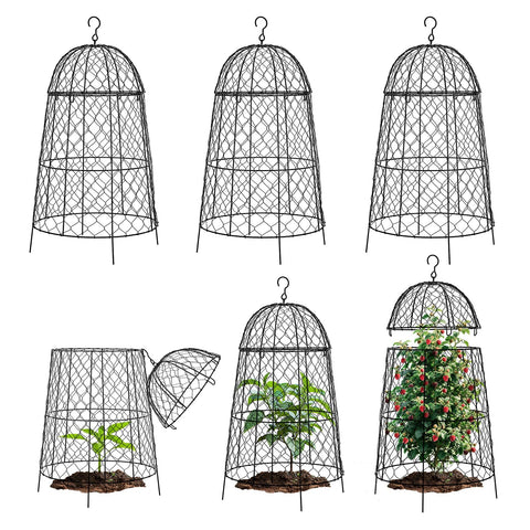 DFJFIFF large chicken-wire plant cover protects seedlings from wind and pests.