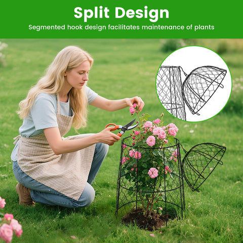 Anti-rust coated wire mesh for durable garden protection season after season.