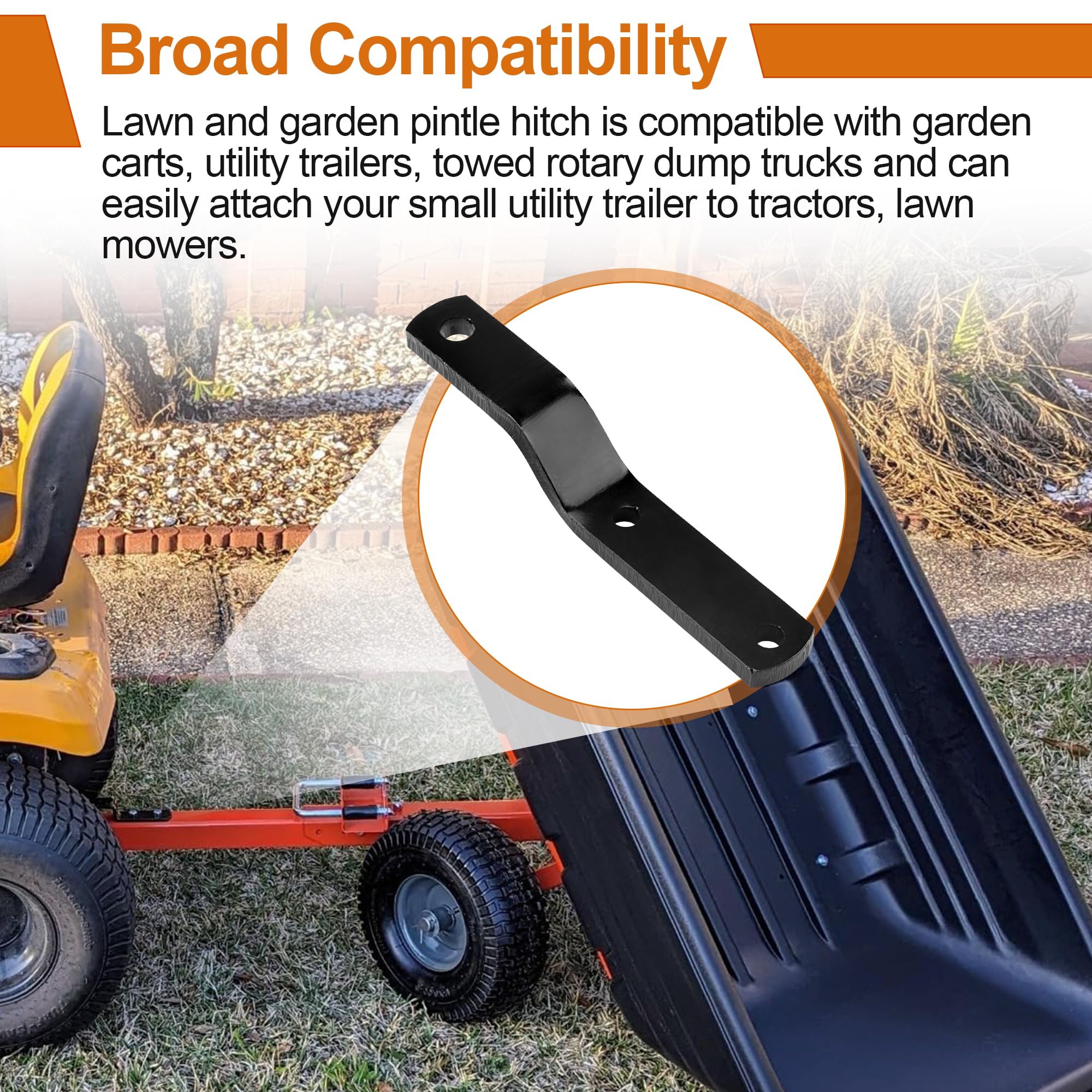 Dfnidy Agri-Fab 23475 compatible hitch improves turning clearance.