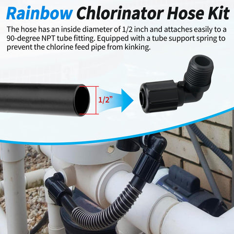 DFNIDY flexible chlorine feeder hose enables quick replacement and smooth operation.