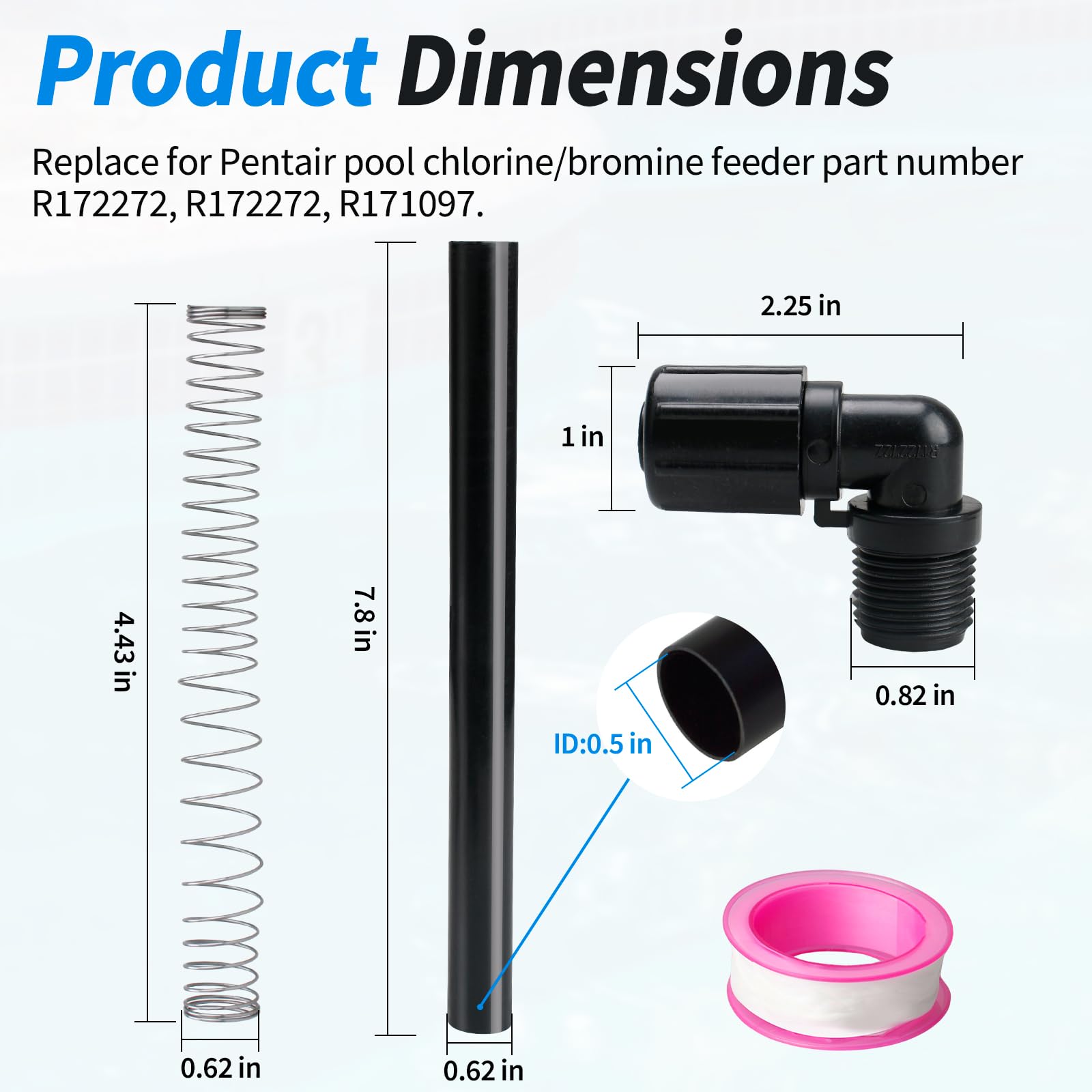 DFNIDY Pentair Rainbow elbow R172272 provides precise 90-degree bends for secure fittings.