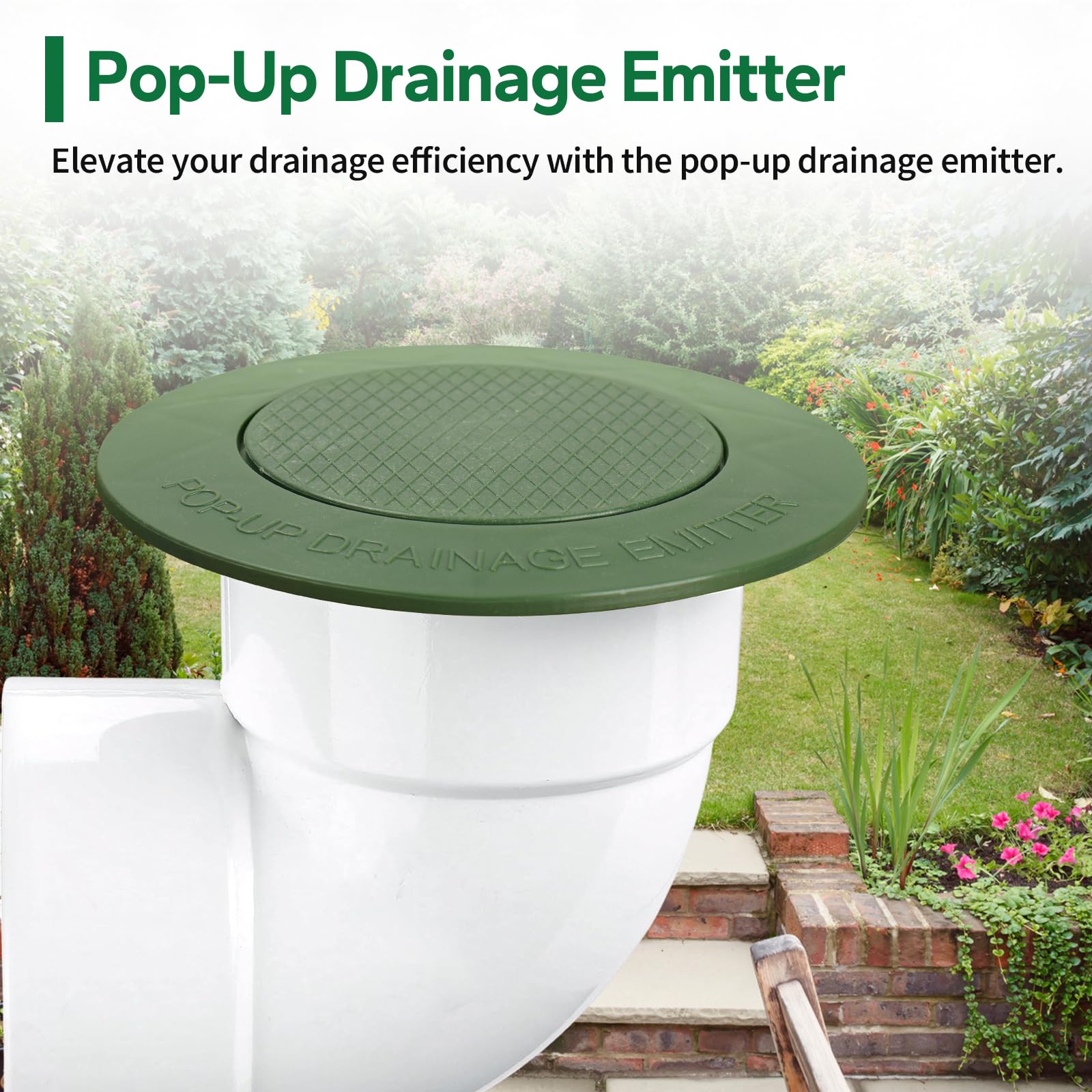 Dfnidy polyethylene emitter withstands lawn use and sunlight.