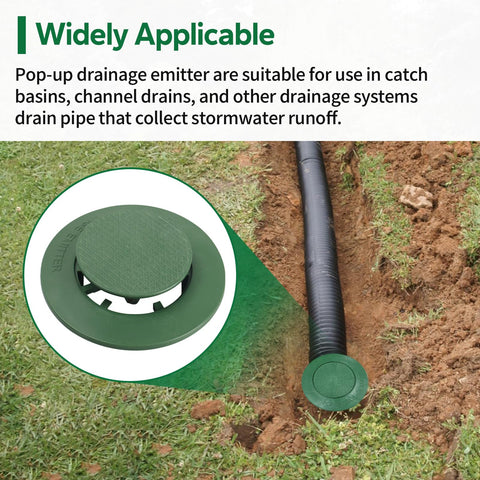 Dfnidy pop-up cap releasing water under pressure for controlled drainage.