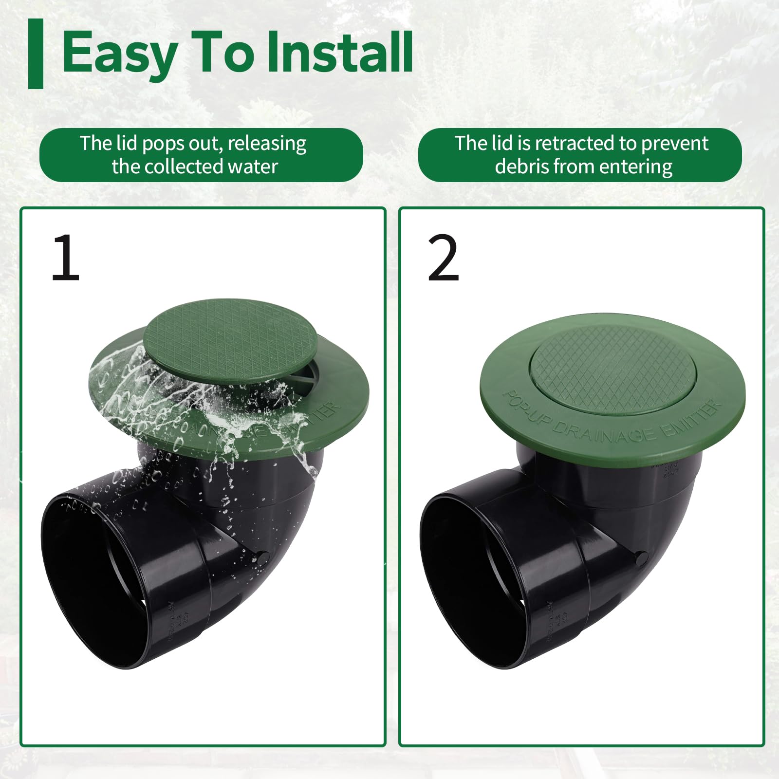 Dfnidy round flange keeps grass from blocking the emitter.