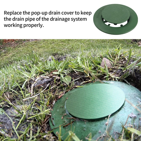 Dfnidy yard drain emitter in use supports up to 40 GPM.