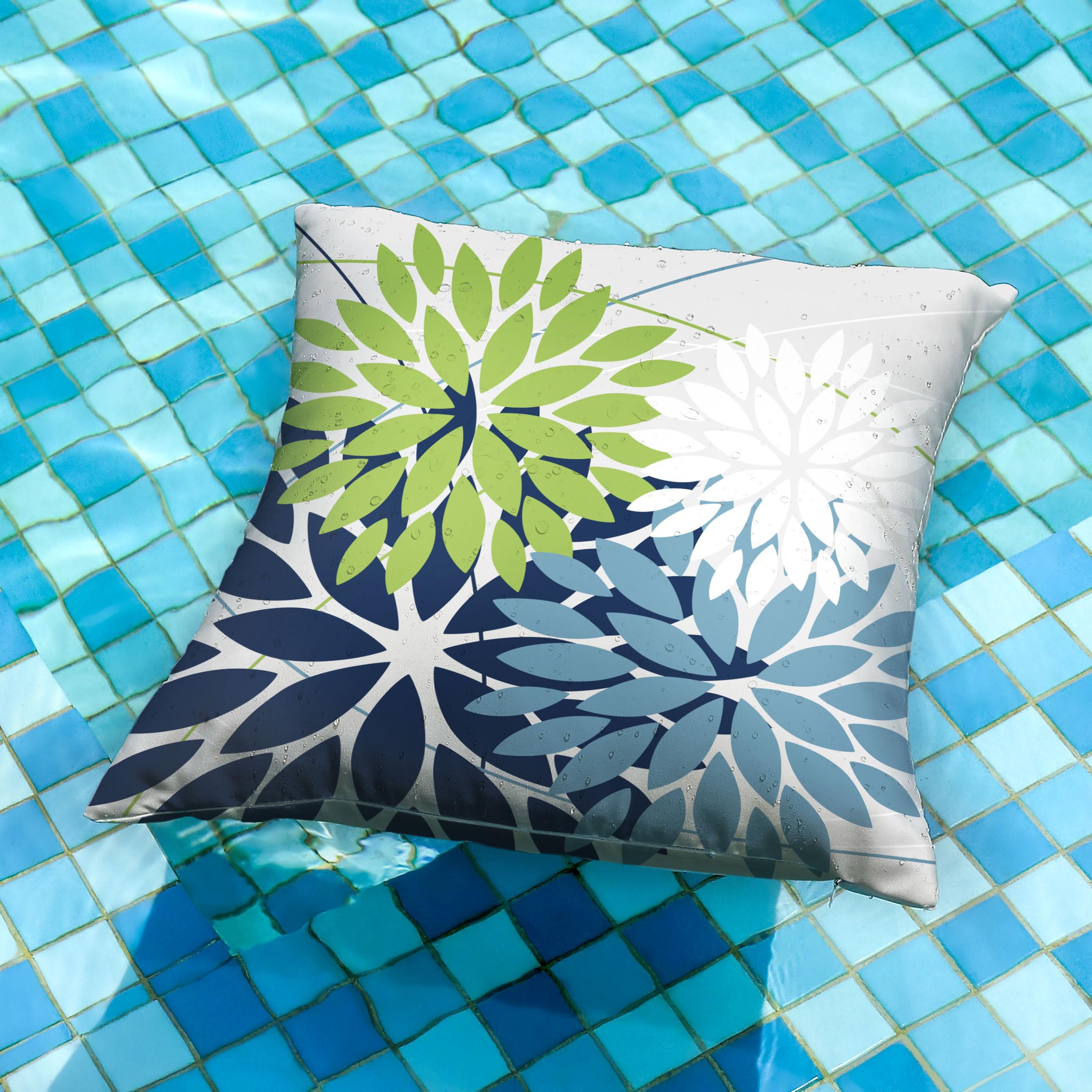 DFXSZ patio pillow cover in blue-green waterproof coating protects cushions outdoors