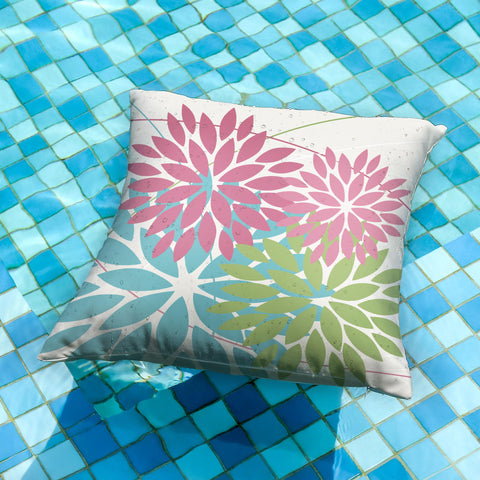 DFXSZ outdoor pillow cover blue geometric design enhances garden furniture.