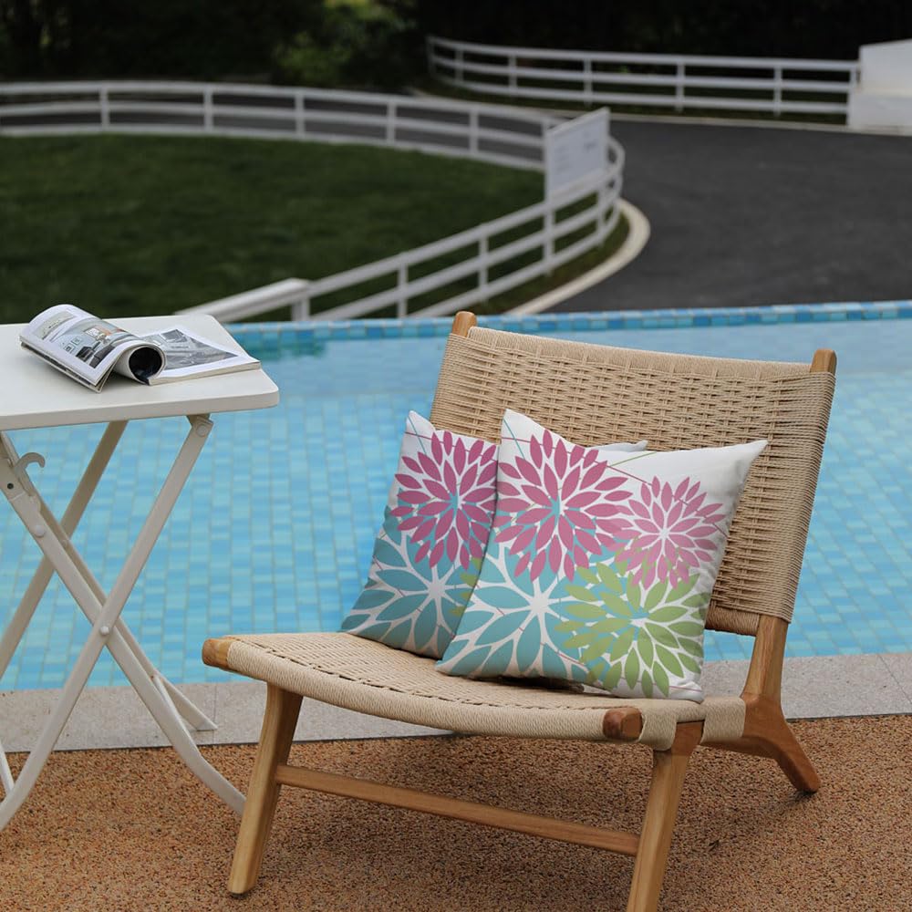 DFXSZ outdoor pillow cover green geometric print protects cushions outdoors.