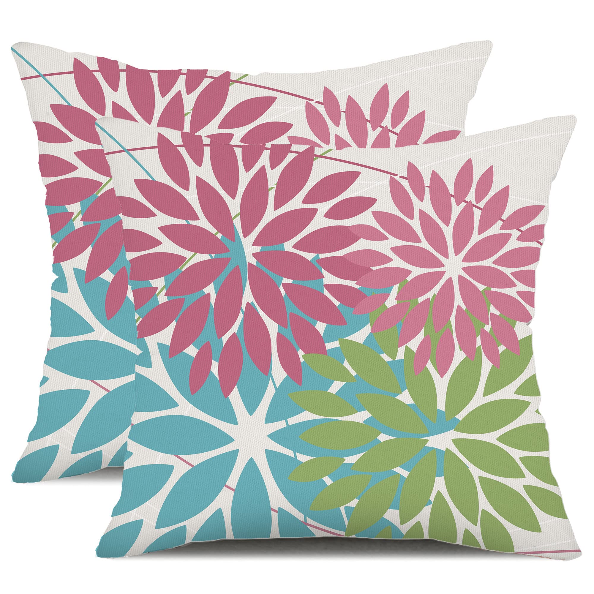DFXSZ outdoor pillow cover pink geometric pattern for patio decor and fresh spring vibes.