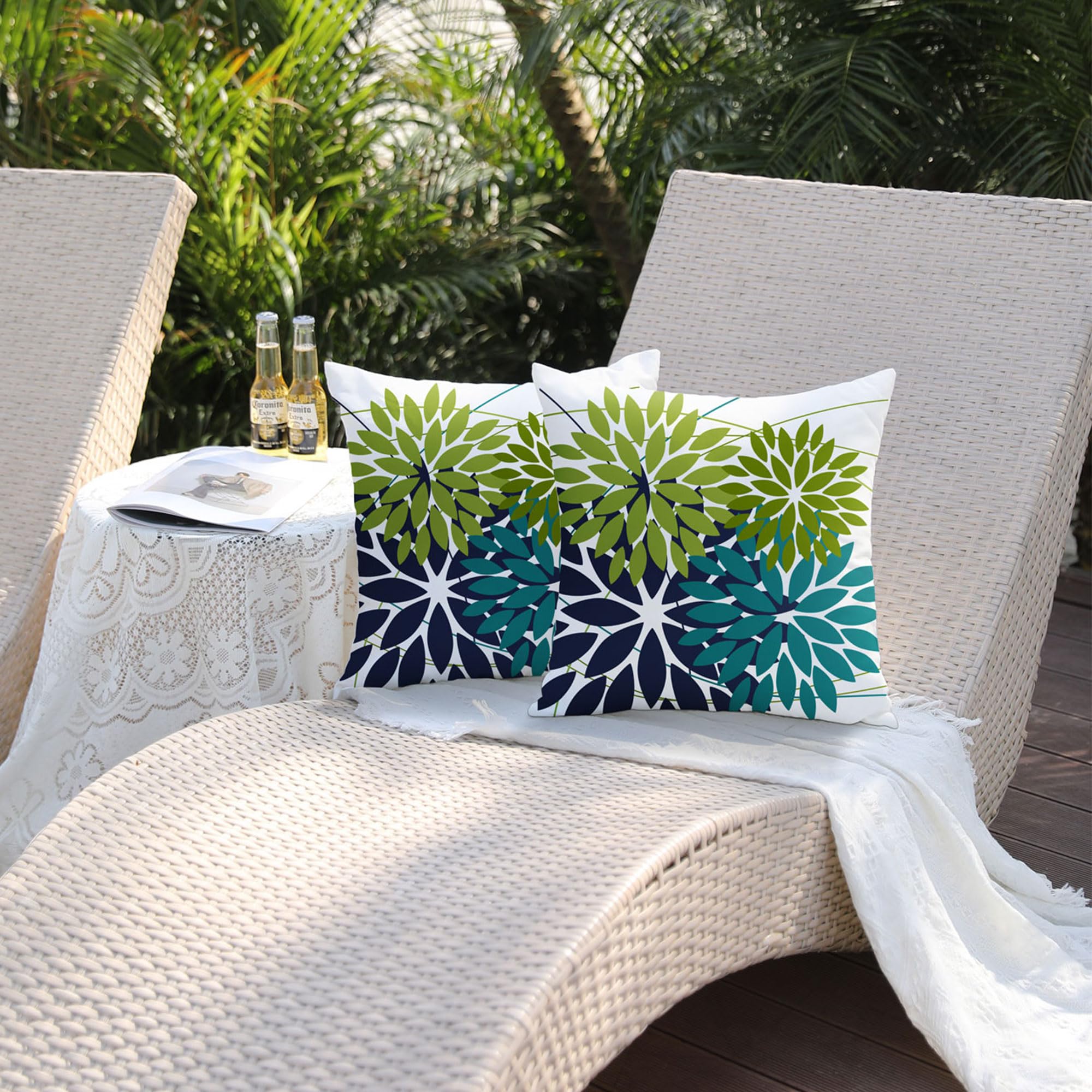 DFXSZ set of 2 pillow covers ideal for patios and gardens