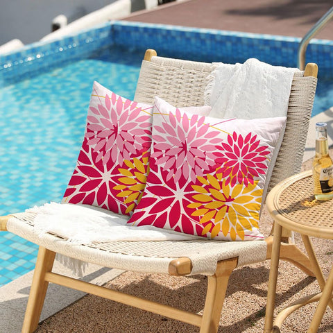 DFXSZ outdoor pillow covers on patio setup, enhances garden seating with decorative flair