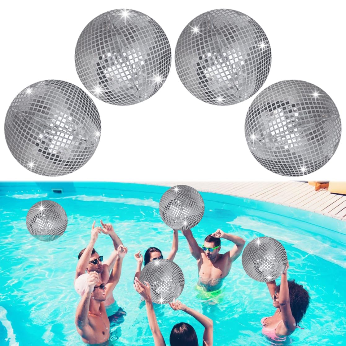 DGDRHZ disco ball cover in silver sequin adds glamour to events