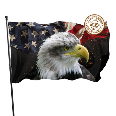 DGFhk American Eagle Flag 3x5 double-sided fluttering for outdoor displays.