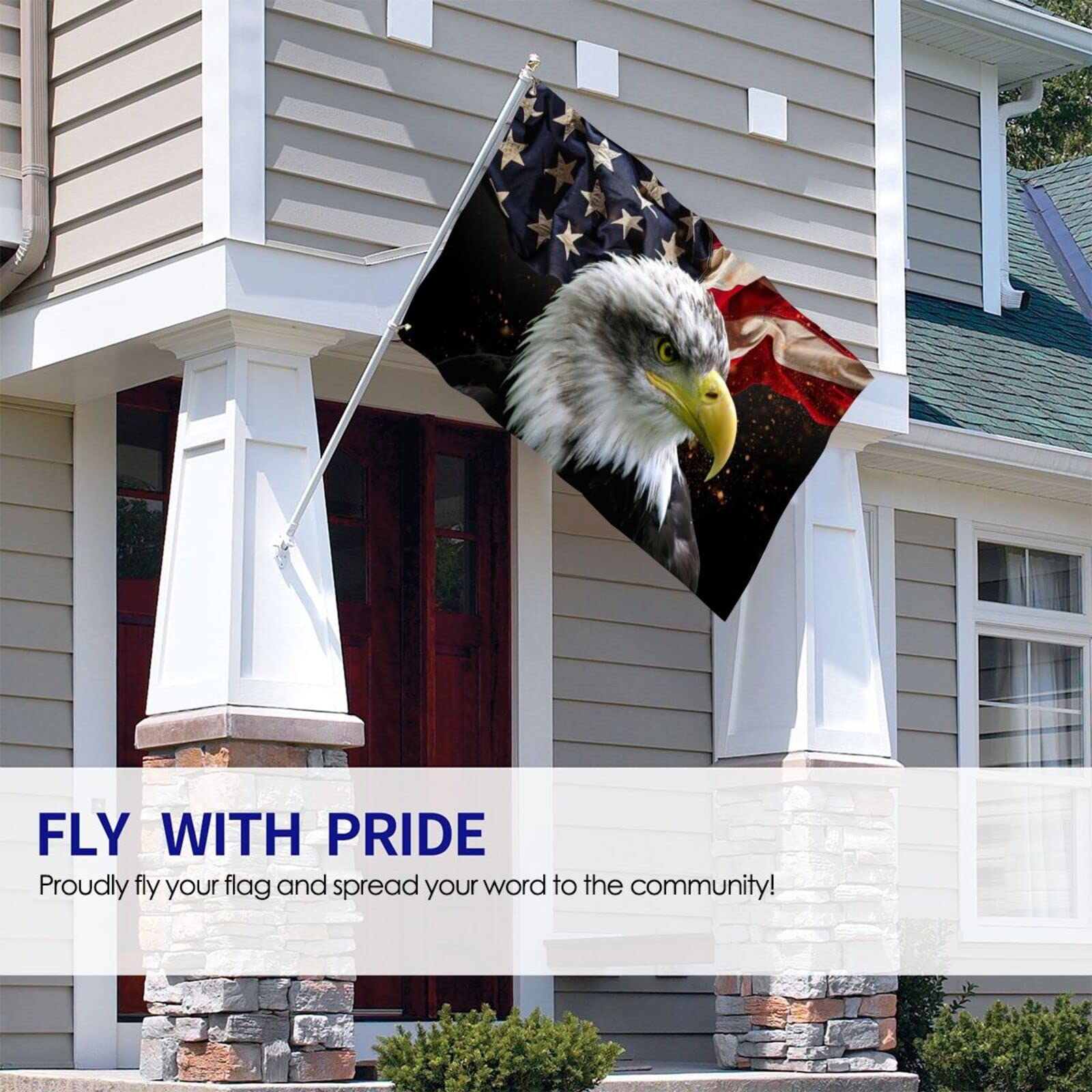 DGFhk American Eagle Flag 3x5 durable wind-resistant outdoor flag.