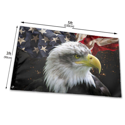DGFhk American Eagle Flag 3x5 thriving in wind during July celebrations.