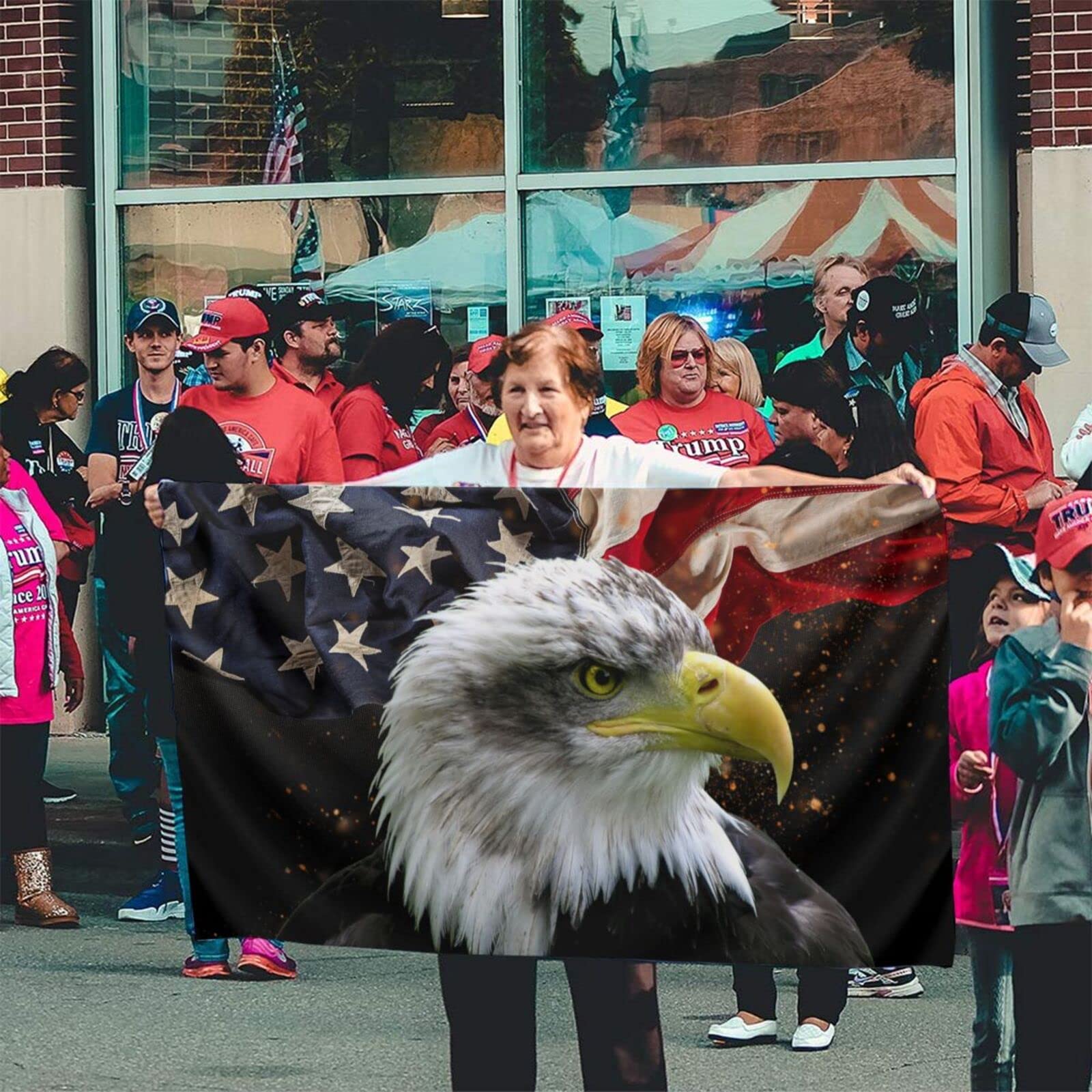 DGFhk American Eagle Flag 3x5 fade-resistant color in sunlight.