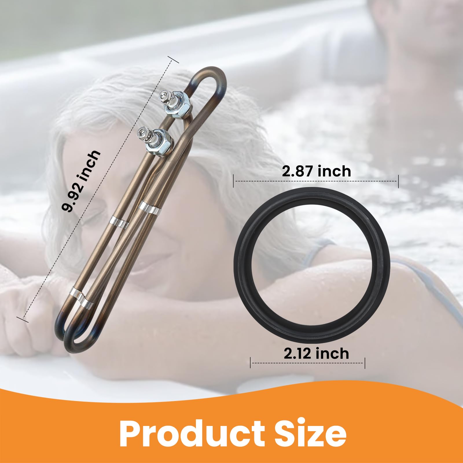 Dgqtrx titanium core heater element resists corrosion in hot tubs