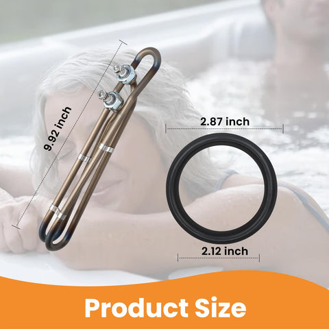 Dgqtrx titanium core heater element resists corrosion in hot tubs