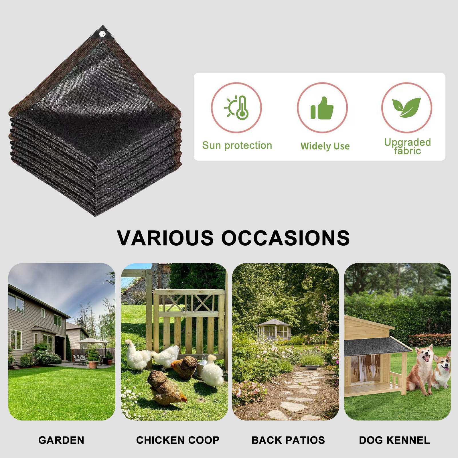 DGSL shade cloth over outdoor seating area enables longer outdoor use