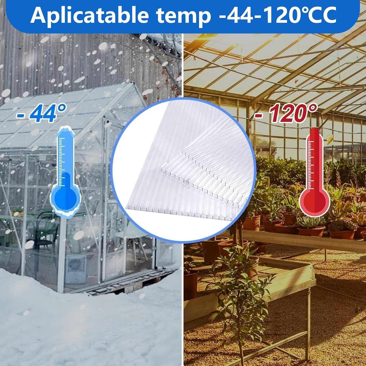 DGSL polycarbonate greenhouse panels with light transmission for bright, healthy plants.