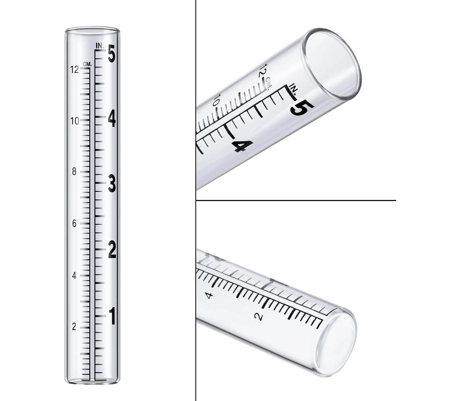 dgudgu five-inch capacity rain gauge tubes with clear readings