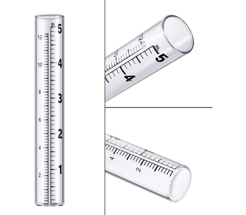 dgudgu five-inch capacity rain gauge tubes with clear readings
