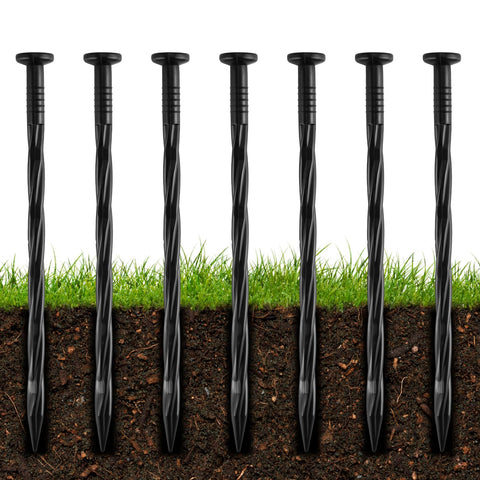 DharBnt 8-inch spiral landscape spike securing edging projects with strong ground grip.