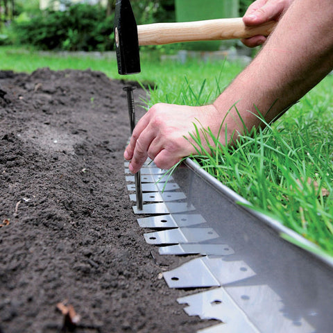 DharBnt 8-inch stakes ideal for grass pathways and paver edging projects.