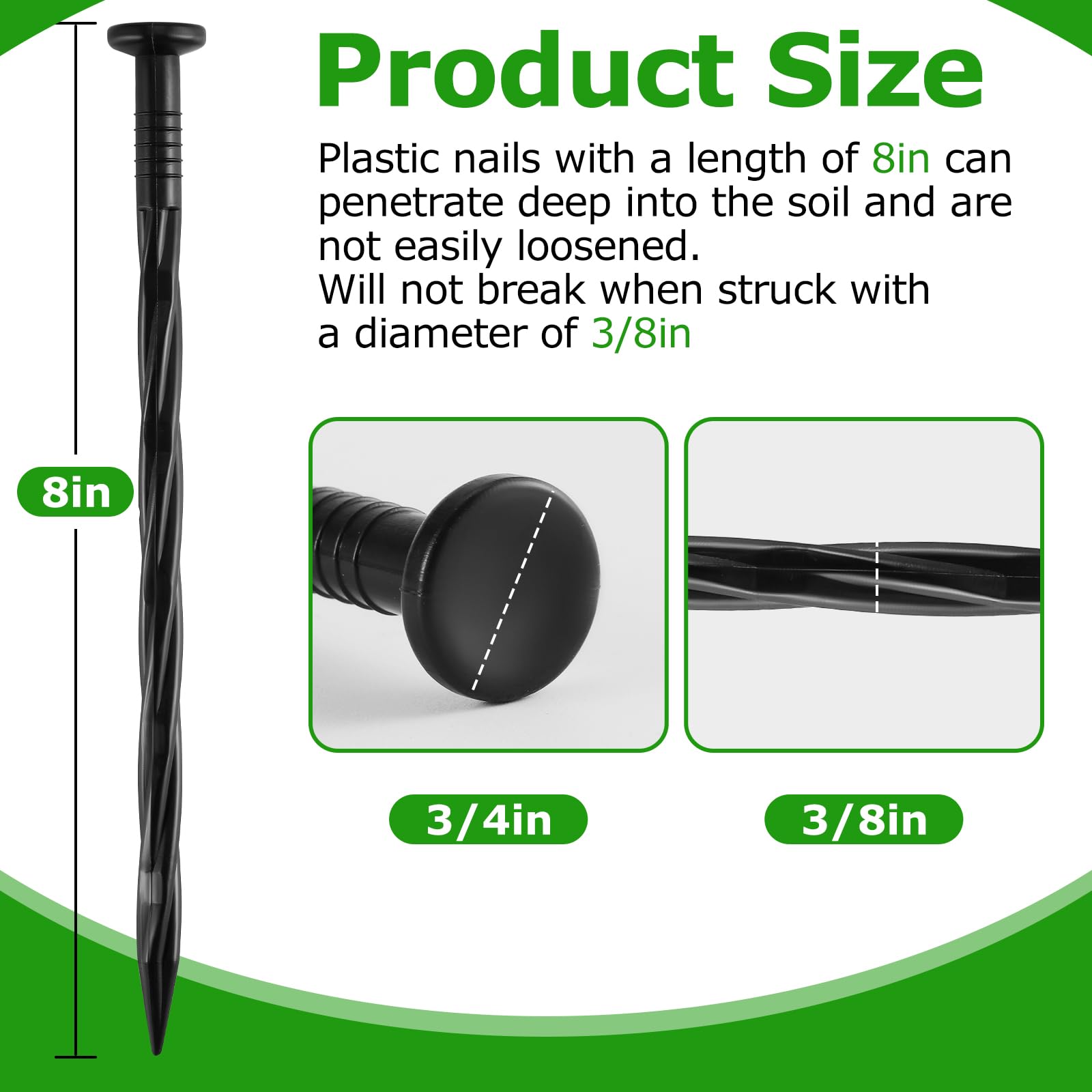 DharBnt weed barrier anchors secure fabric for durable weed control