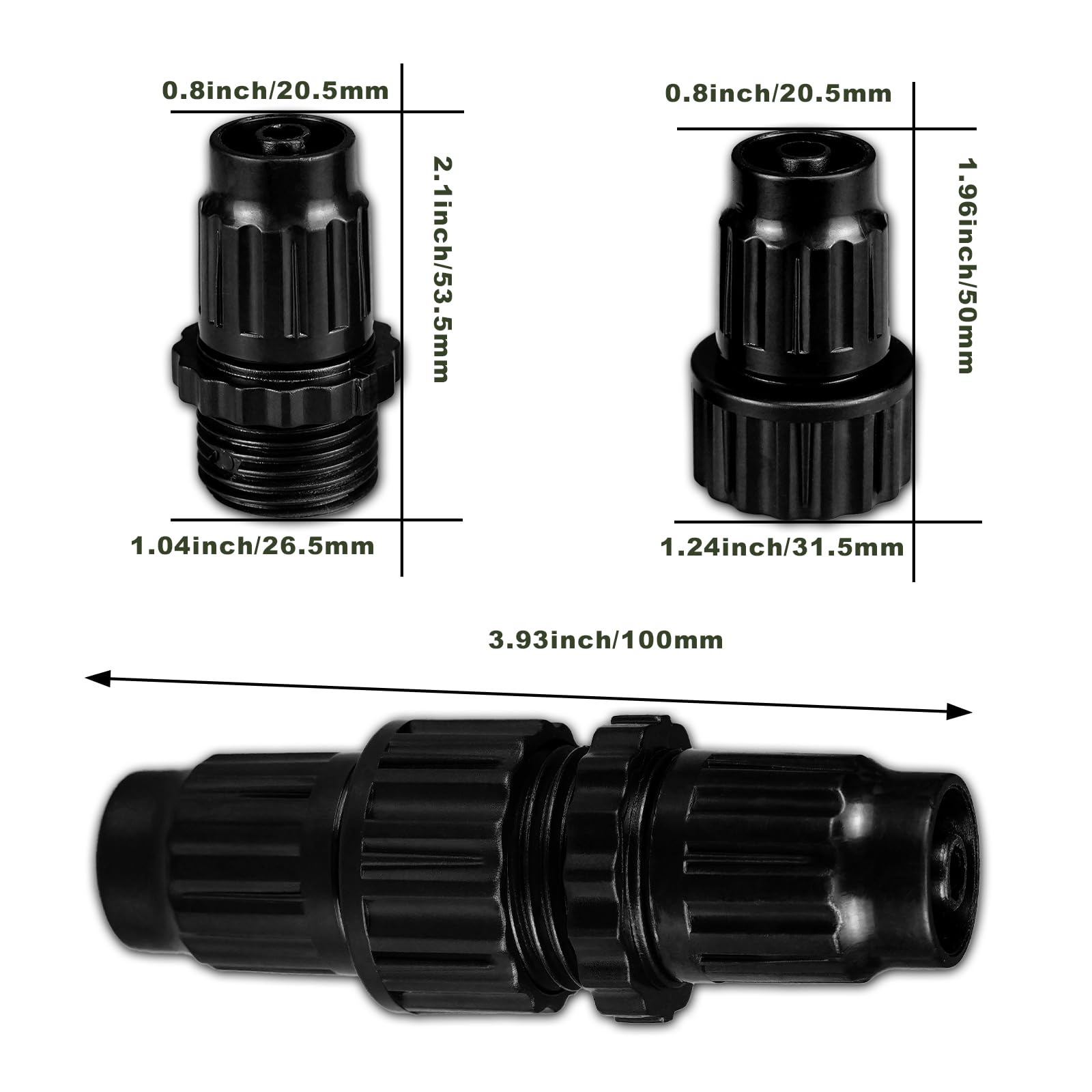 Dhieong hose connectors male and female ensure a secure leak-free join.