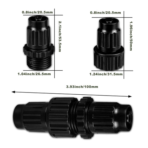 Dhieong hose connectors male and female ensure a secure leak-free join.