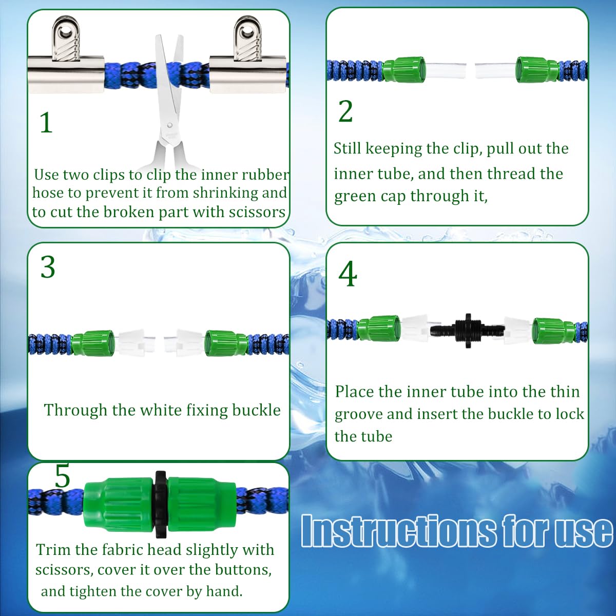 Dhieong quick-install design enables tool-free hose repairs.