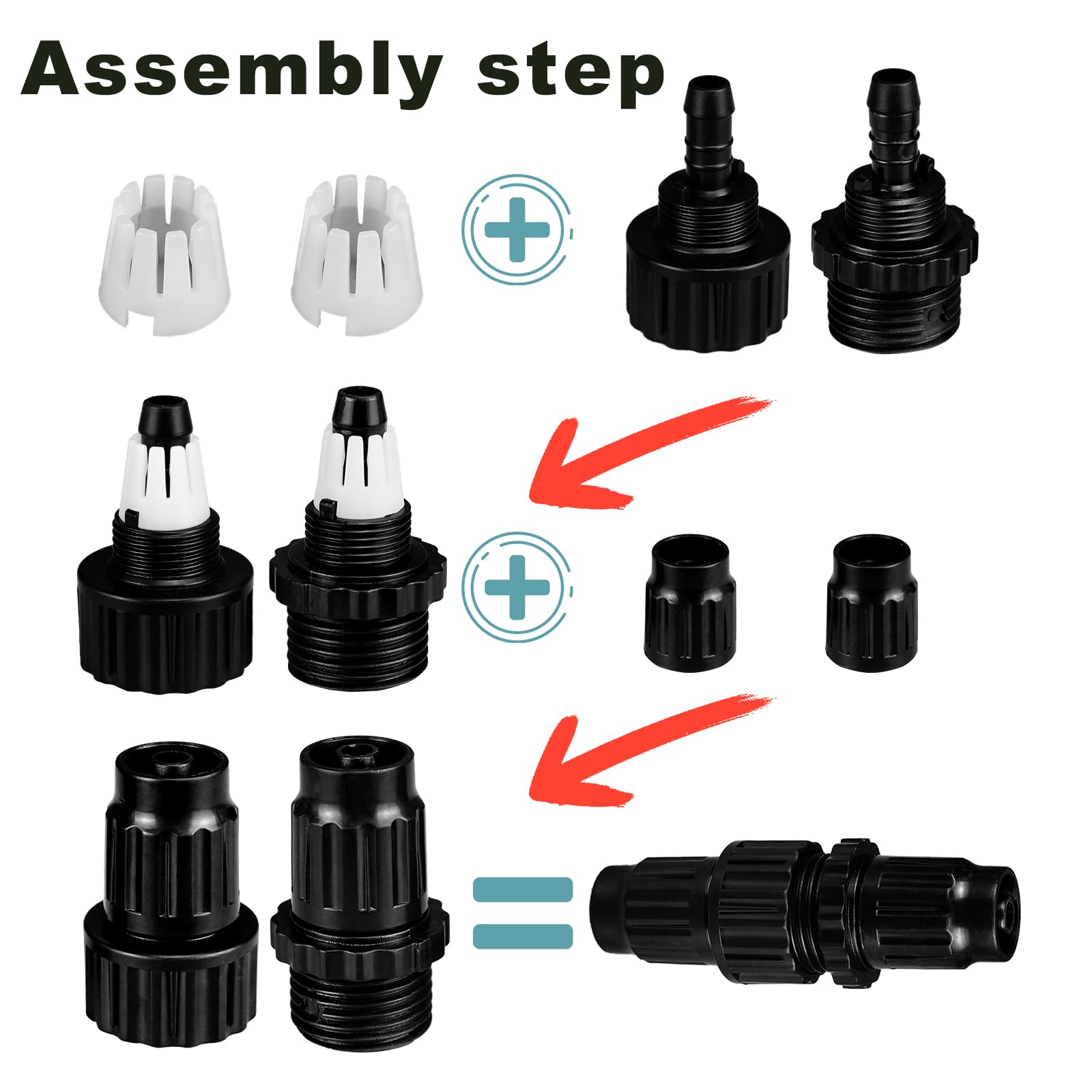 Dhieong reinforced plastic fittings deliver durable hose repair.