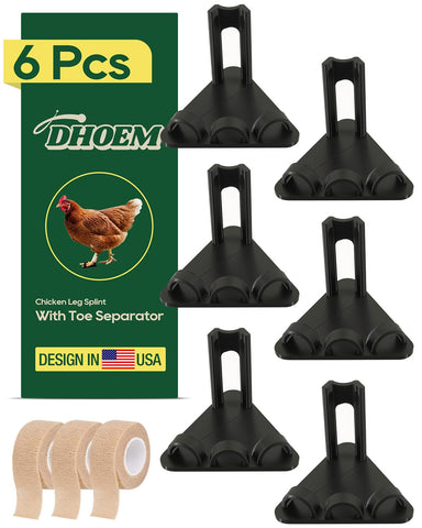 DHOEM Bumble Foot Splint Pack supports natural foot alignment for chickens