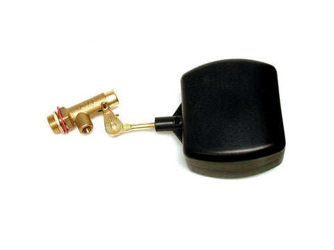 Dial 4180 brass pool float valve image shows steady fountain flow.