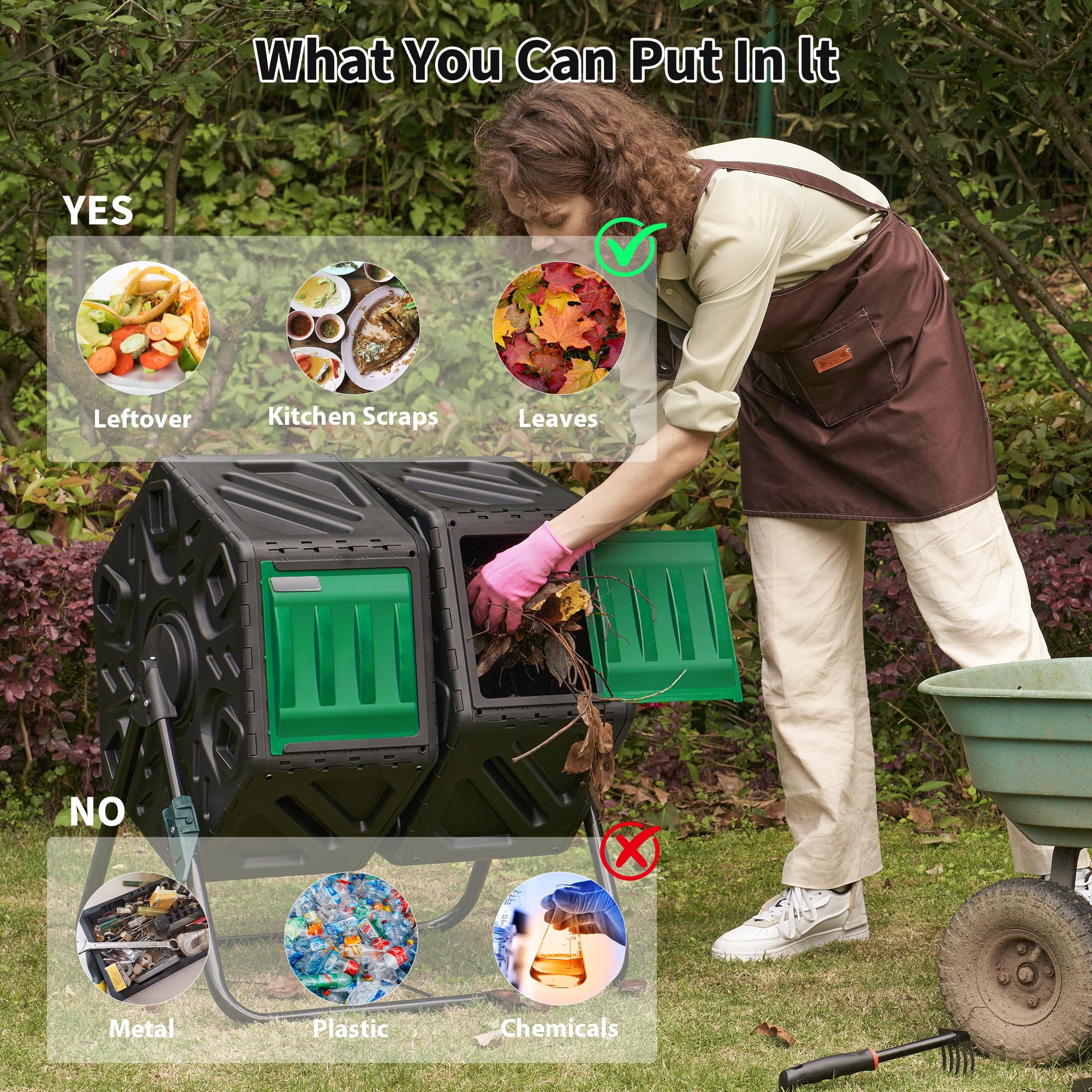 DIAMONDFORGE kitchen scraps to garden soil transformation in action.