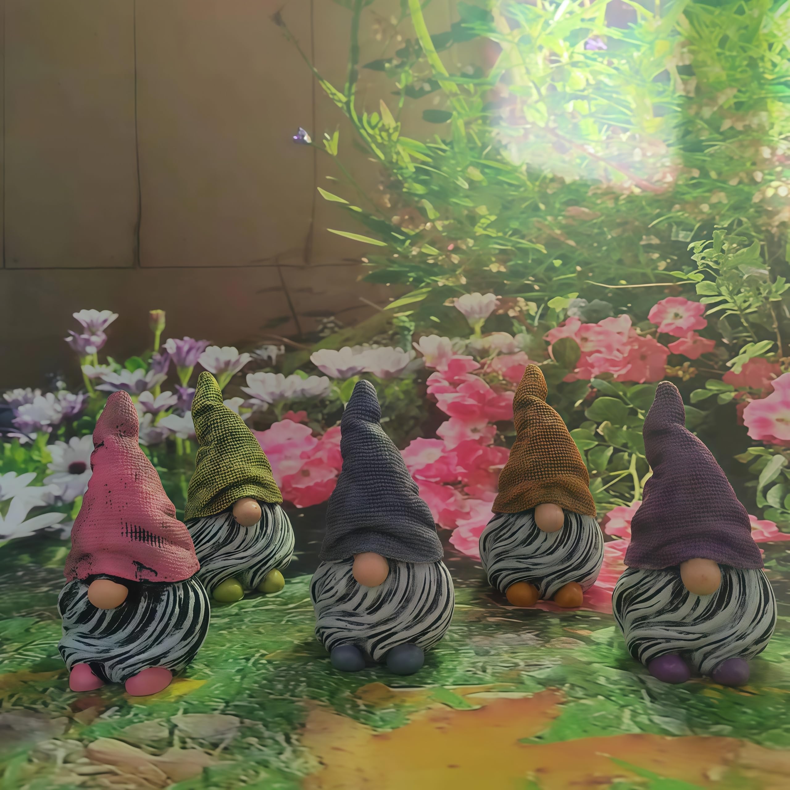 Dianreno gnomes for plant pots adding whimsical charm to spaces.
