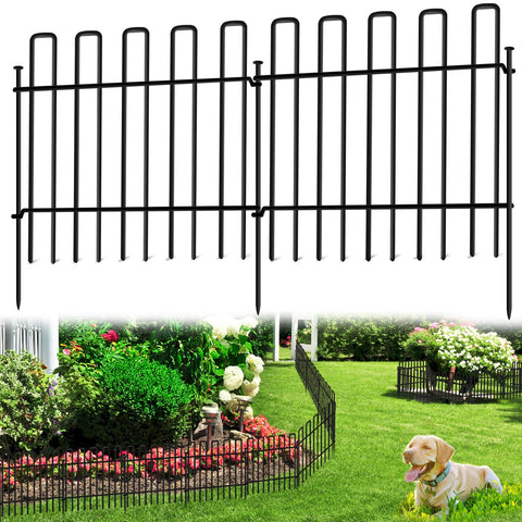 DIAOZAIT 26-panel no-dig fence panel securing yard and deterring dog digging