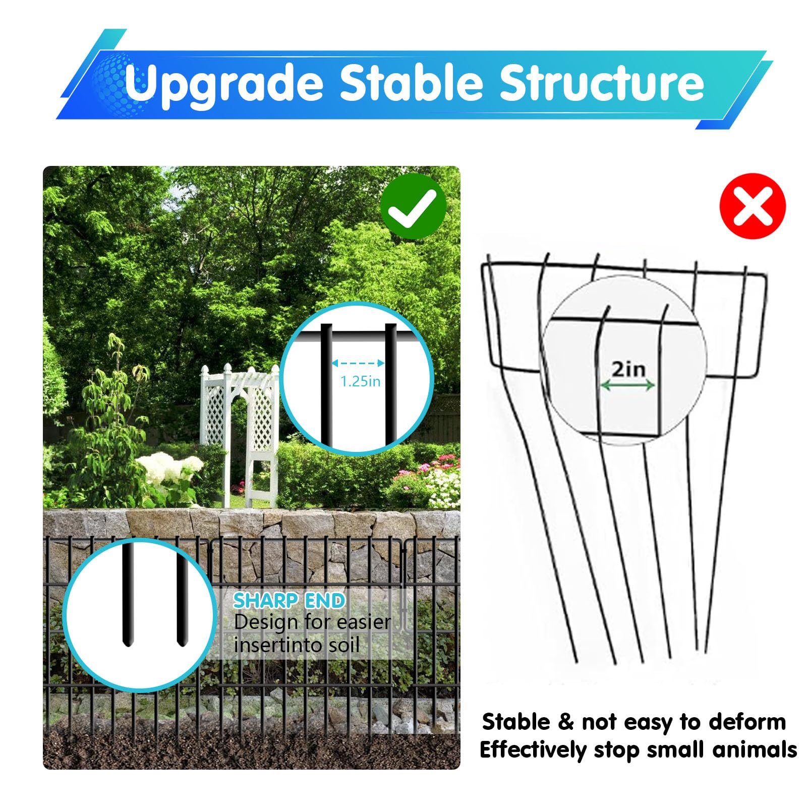 DIAOZAIT easy install no-dig design kit underscores quick setup