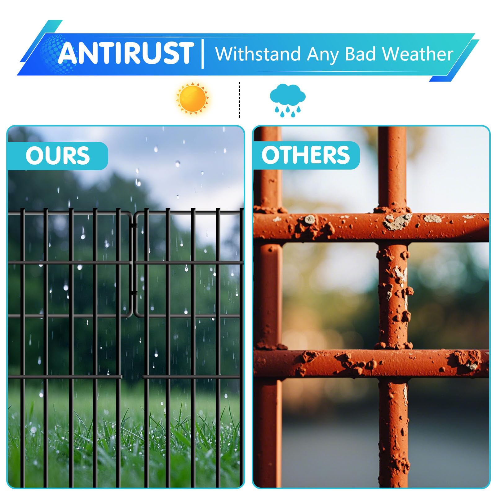 DIAOZAIT rustproof coated fence surface highlights weather resistance
