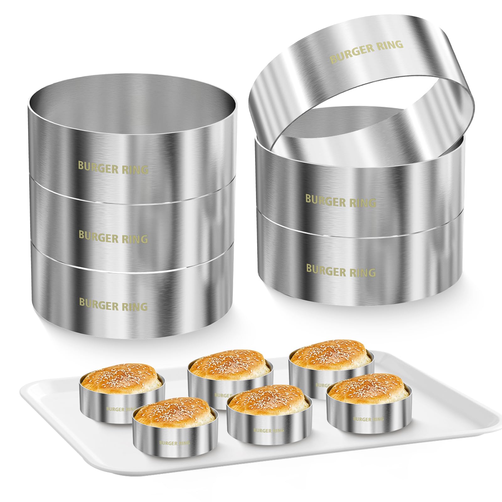 Diatomiteco hamburger bun rings shaping even buns for professional results