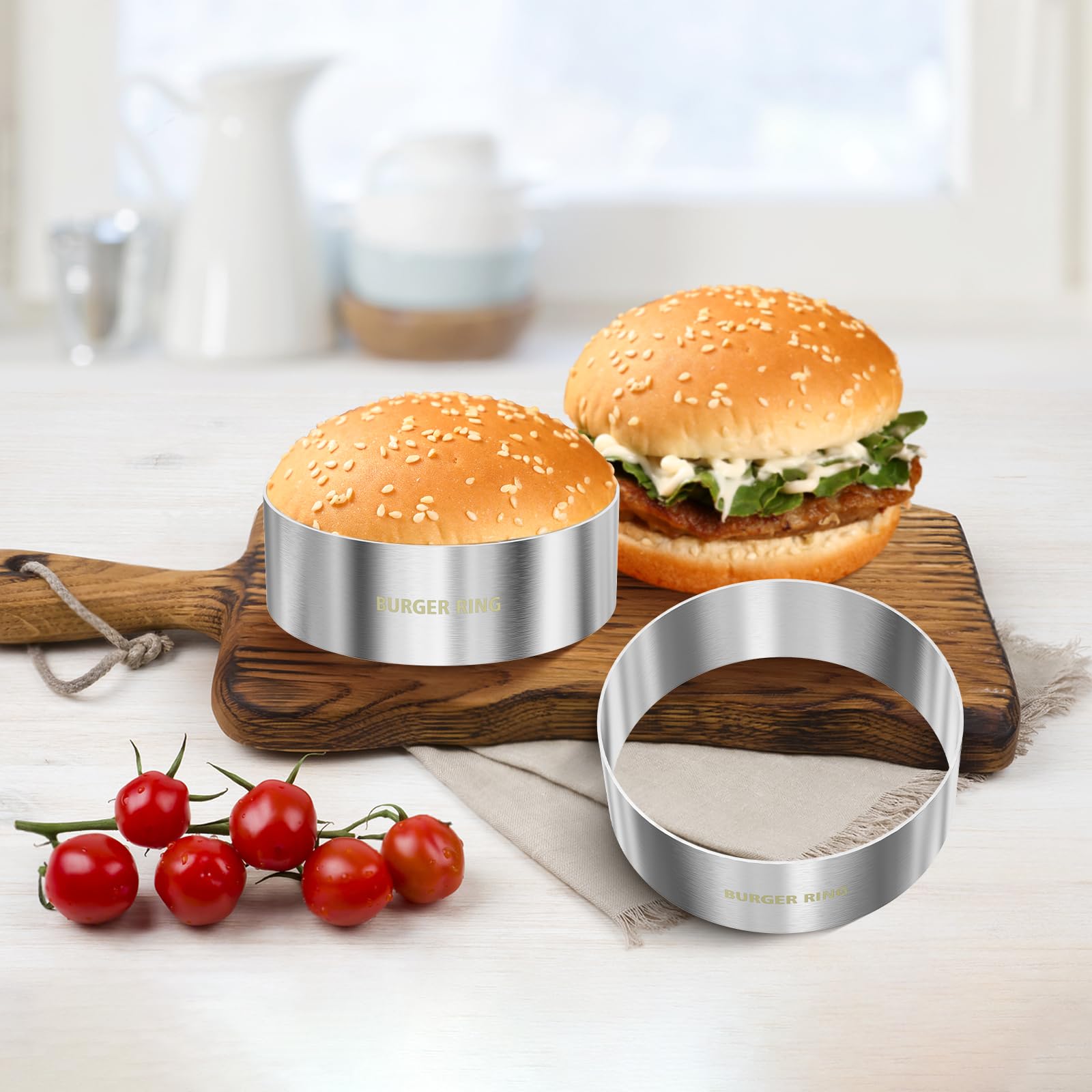 Diatomiteco multi-use ring molds for eggs, crumpets, pancakes and muffins
