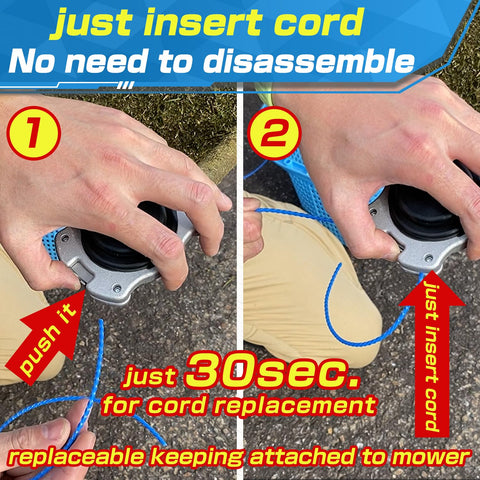 DIATOP trimmer head claims three times longer wear in use.
