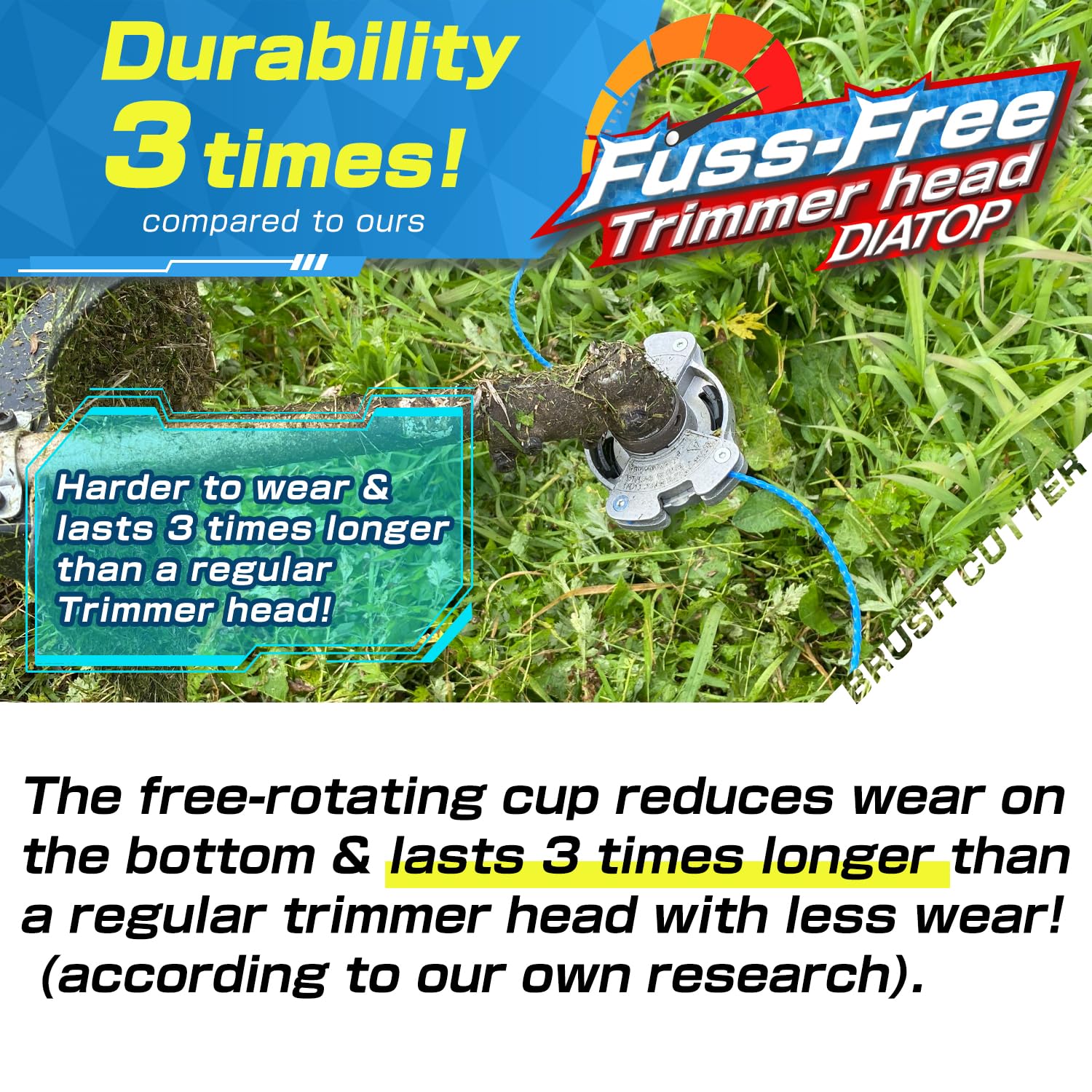 DIATOP no-disassembly design enables fast cord changes.