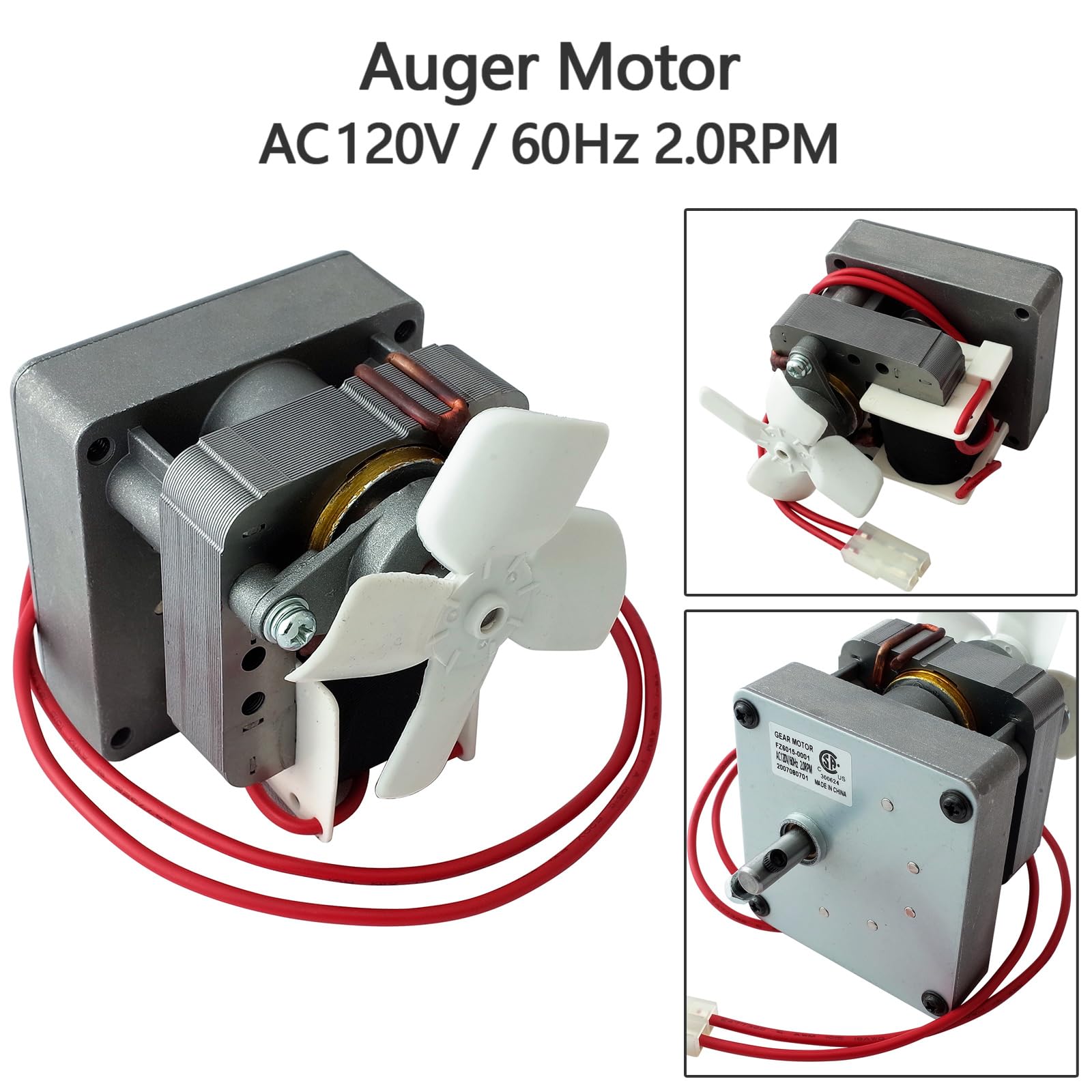 Dibay Auger Motor provides reliable pellet feeding on Traeger and Pit Boss units.