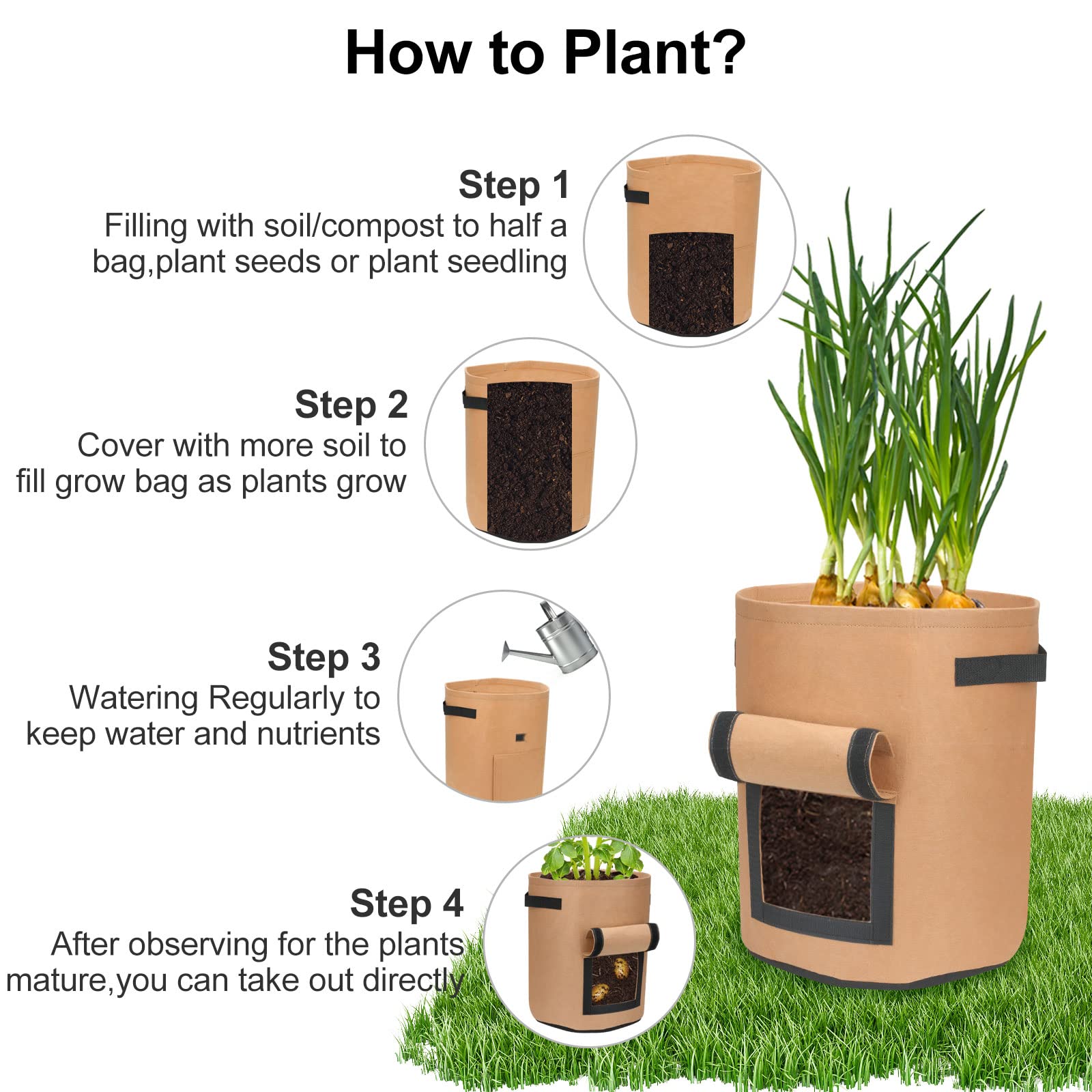 DiCandle nonwoven grow bags provide breathable, durable fabric for healthier root growth.